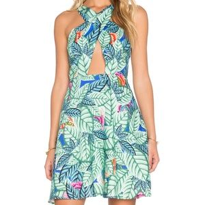 Mara Hoffman -Leaf Linen Crossover Dress- Size 6